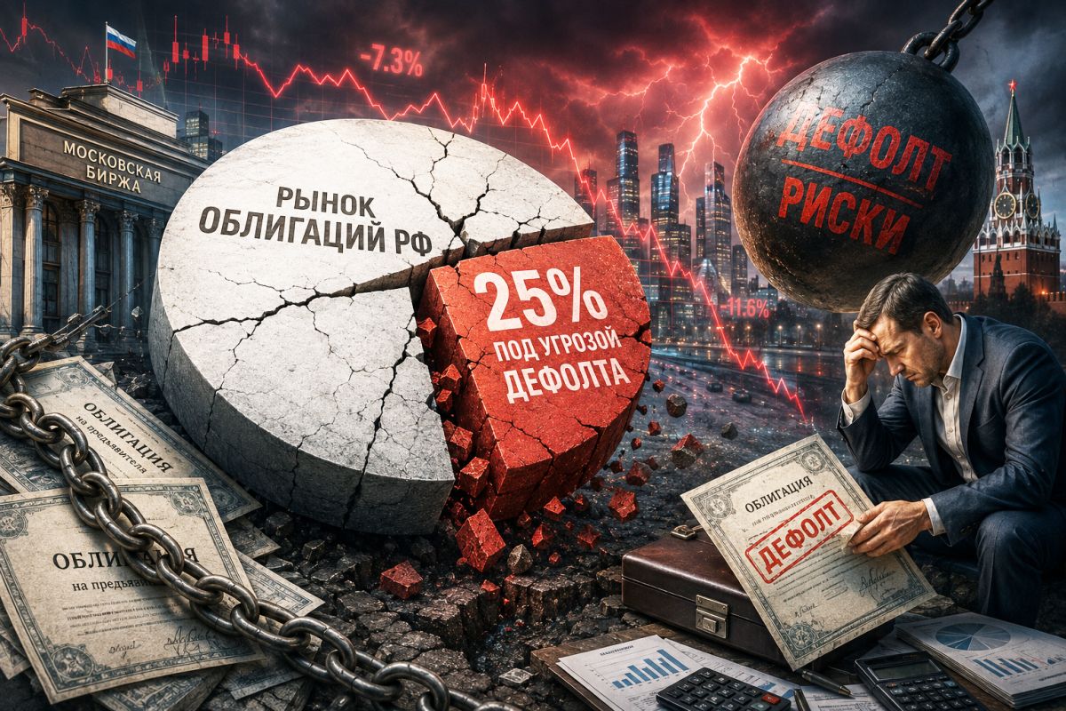 Четверть рынка облигаций РФ под угрозой дефолта